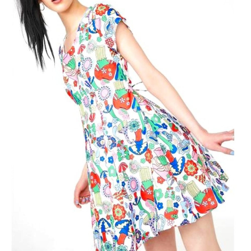 Dolls Kill Surreal World Babydoll Dress